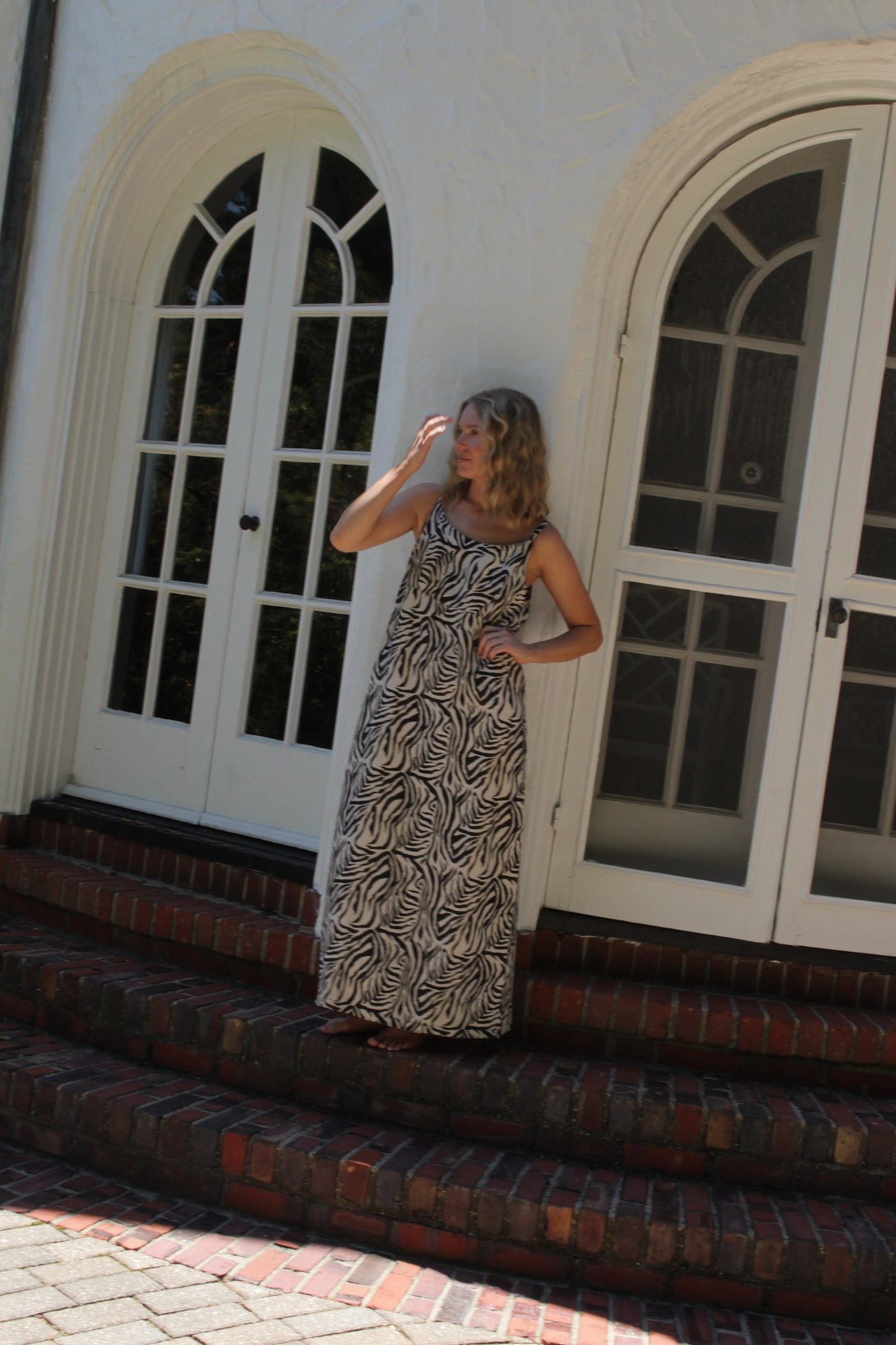 Favorite Vintage Zebra-Print Linen Dress