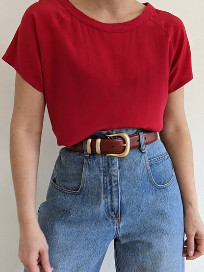 Vintage Paprika Silk Tee