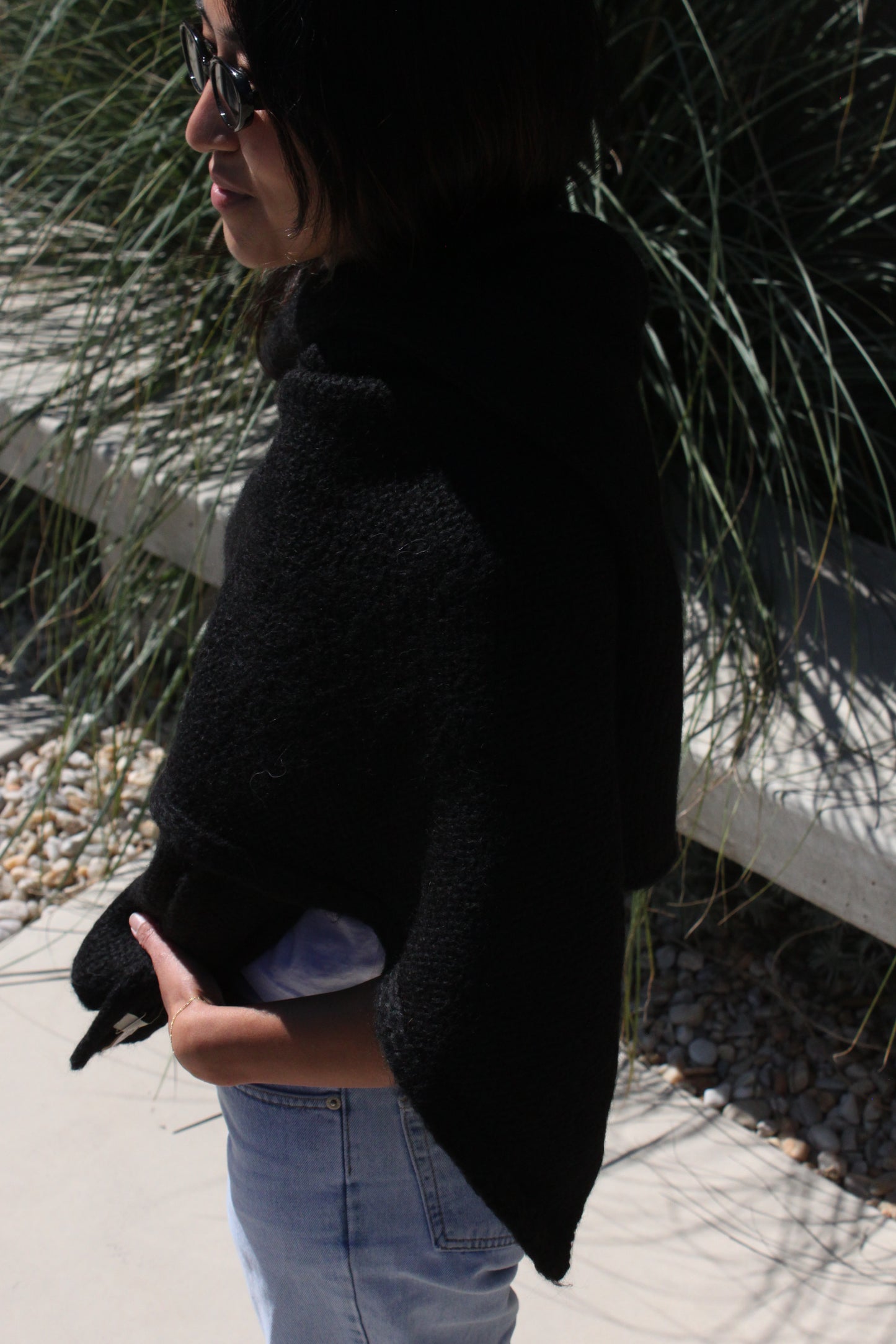 Ralphie Knitted Suri Alpaca Blanket Scarf