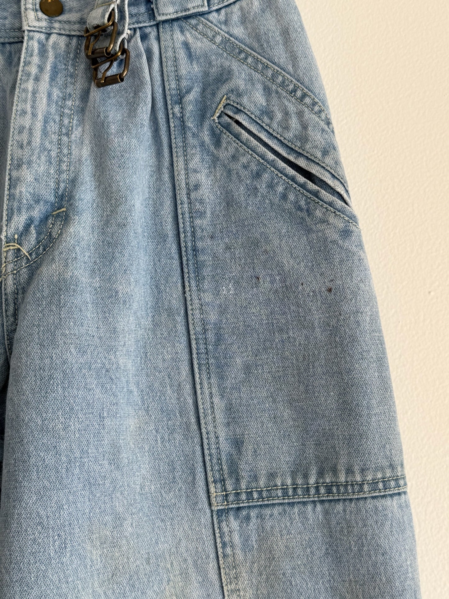 Favorite Vintage Belted Denim Cargo Pants