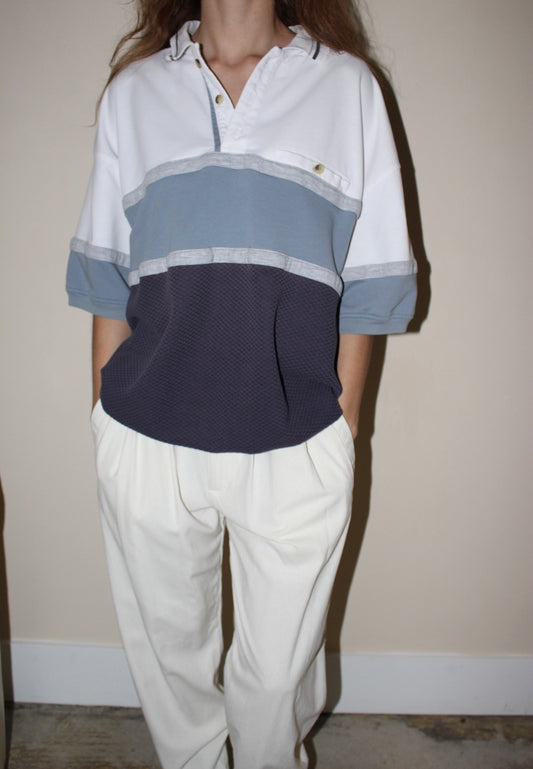 90s Striped Leisure Henley