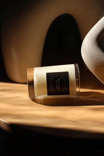 Vetiver Wood Candle / Available in 5oz & 8oz