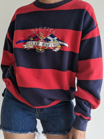 Vintage Nautica "J-Class Racing" Embroidered Sweatshirt