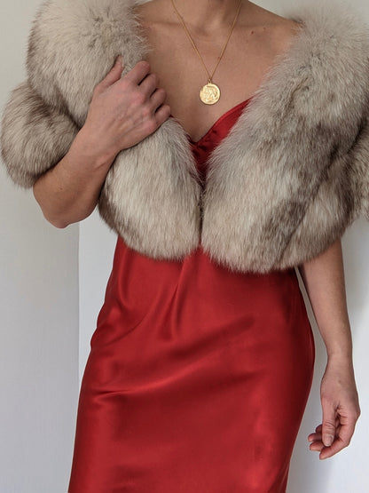 Luxury Vintage Plush Fur Shawl