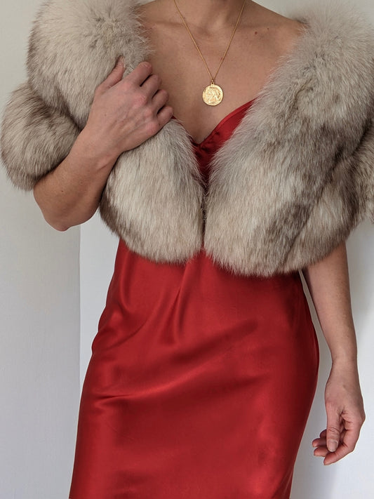 Luxury Vintage Plush Fur Shawl