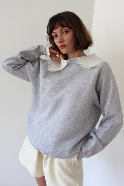 Reworked Vintage Collared Crewneck