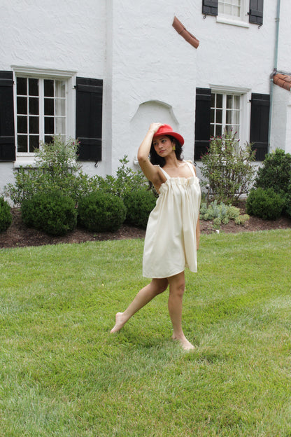 Toni Woven Silk Baby Doll Dress
