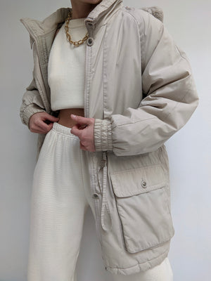 90s Pale Khaki Winter Jacket