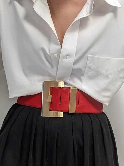 Statement Vintage Paprika Suede Belt