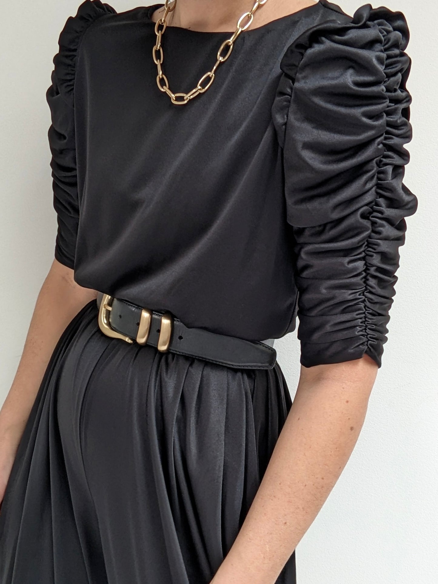 Statement Vintage Onyx Pleated Jumpsuit