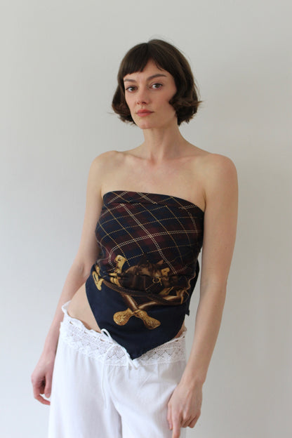 Amazing Vintage Equestrian Silk Scarf