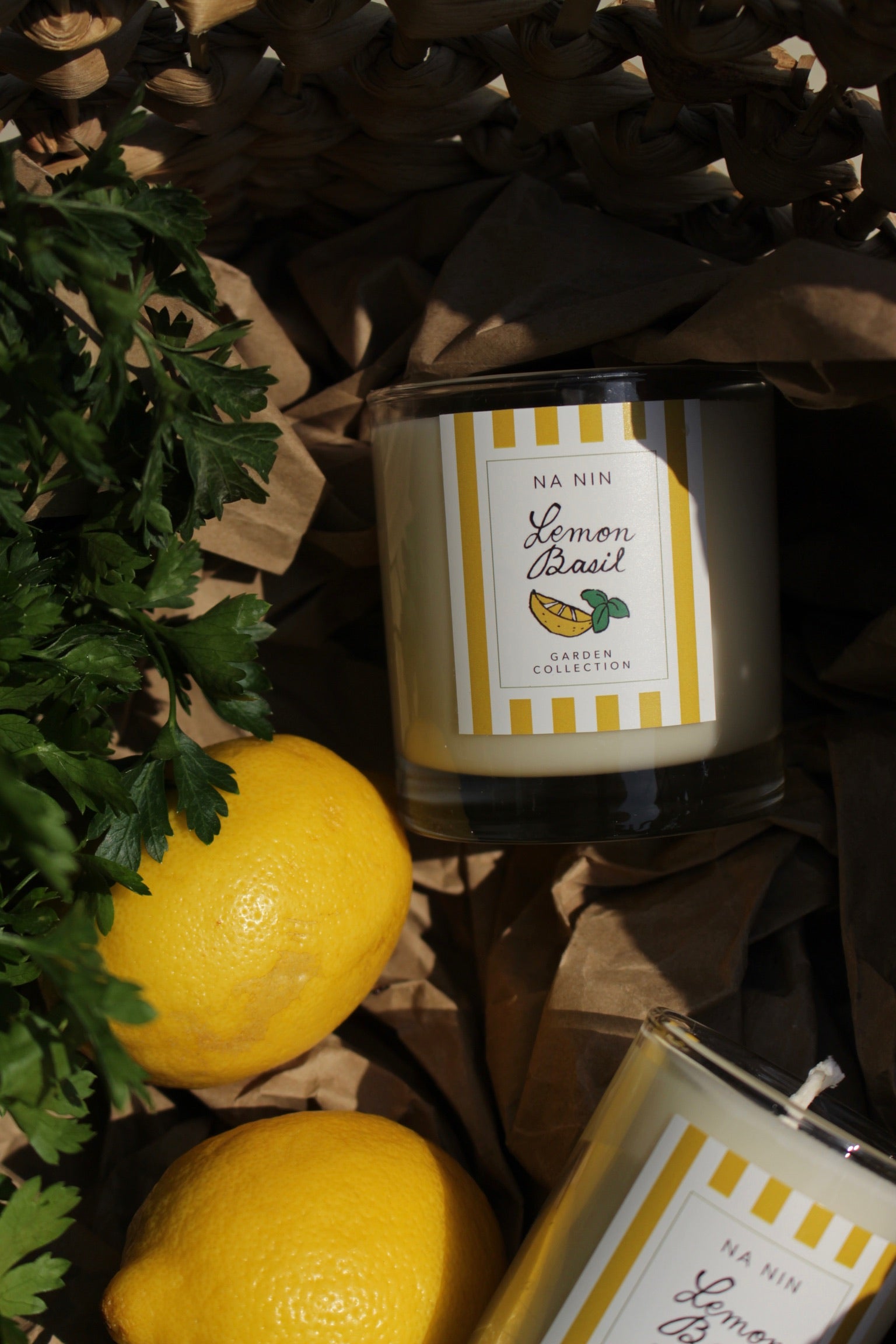 Lemon Basil Candle / Available in 5oz & 8oz – NA NIN