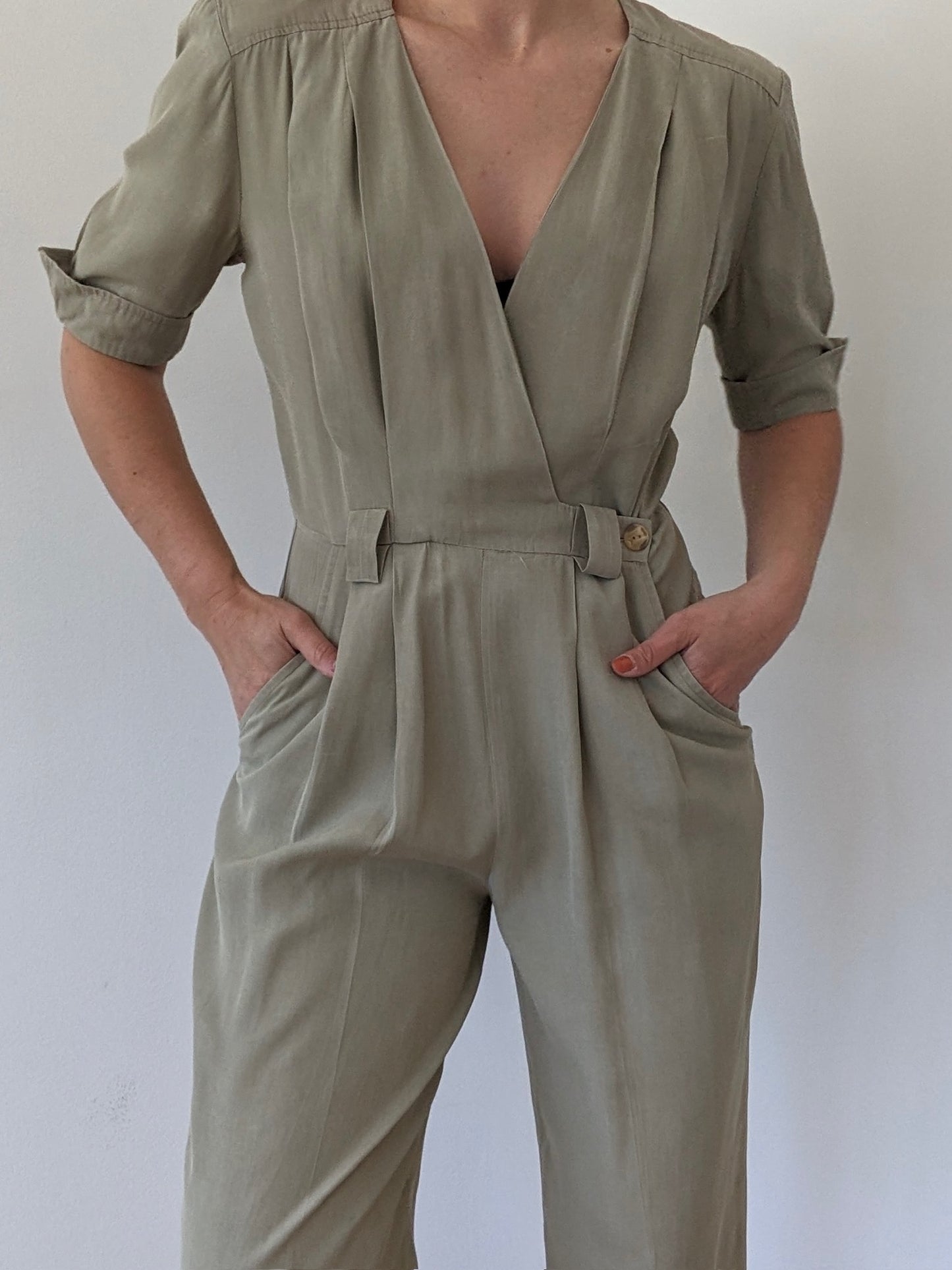 Sweetest Vintage Pleated Jumpsuit