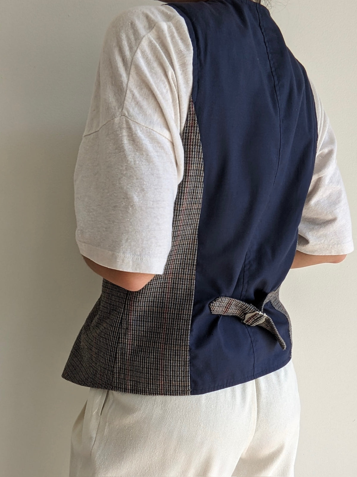 Plaid Wool Pocket Vest