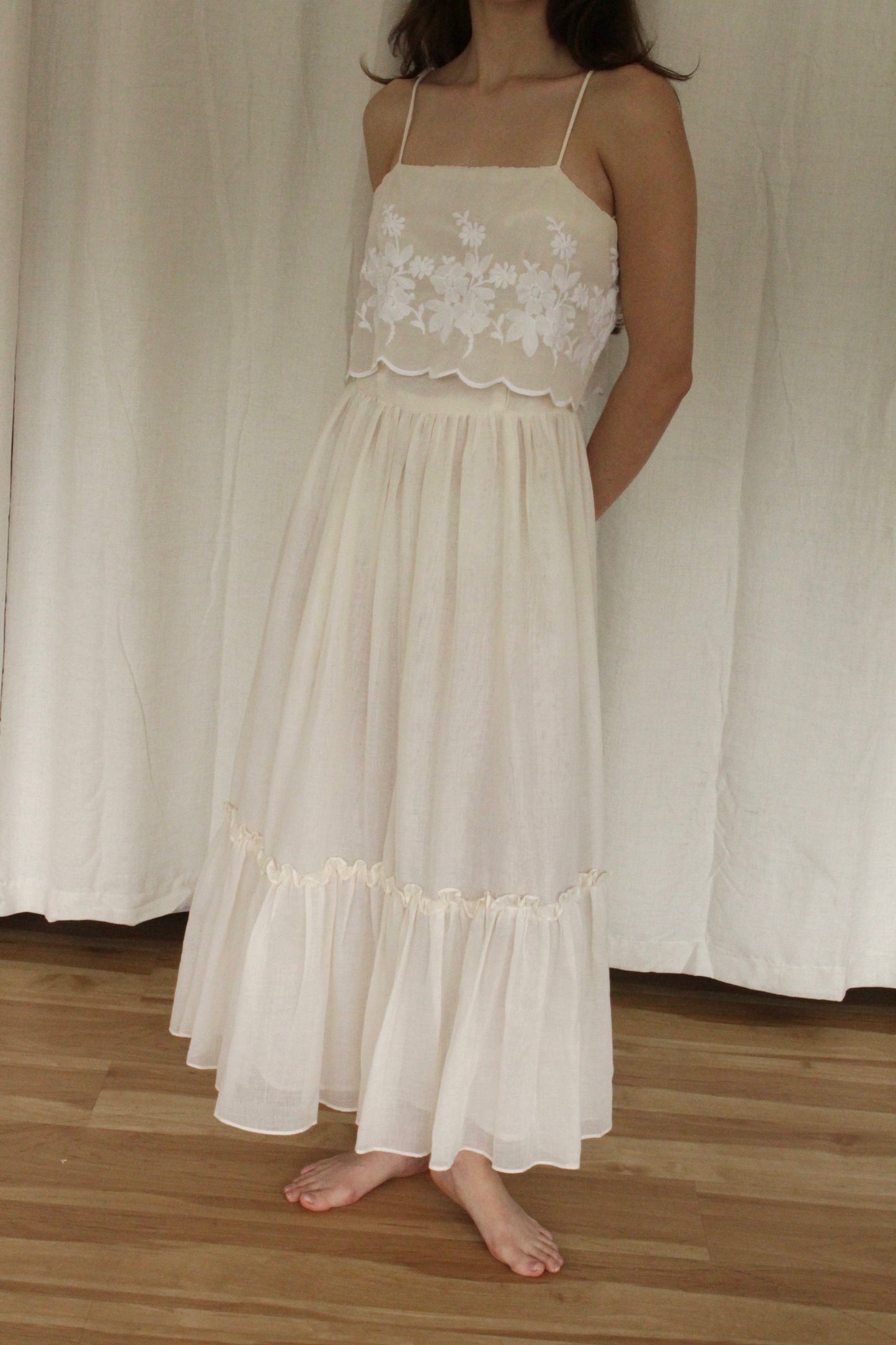Dreamy Vintage Embroidered Summer Dress