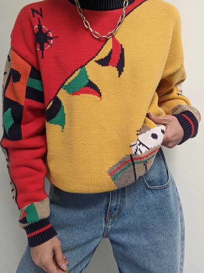 Favorite Vintage Nautical Graphic Sweater