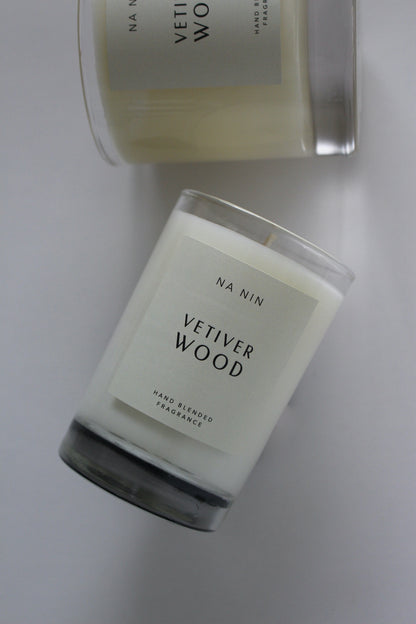 Vetiver Wood Candle / Available in 5oz & 8oz