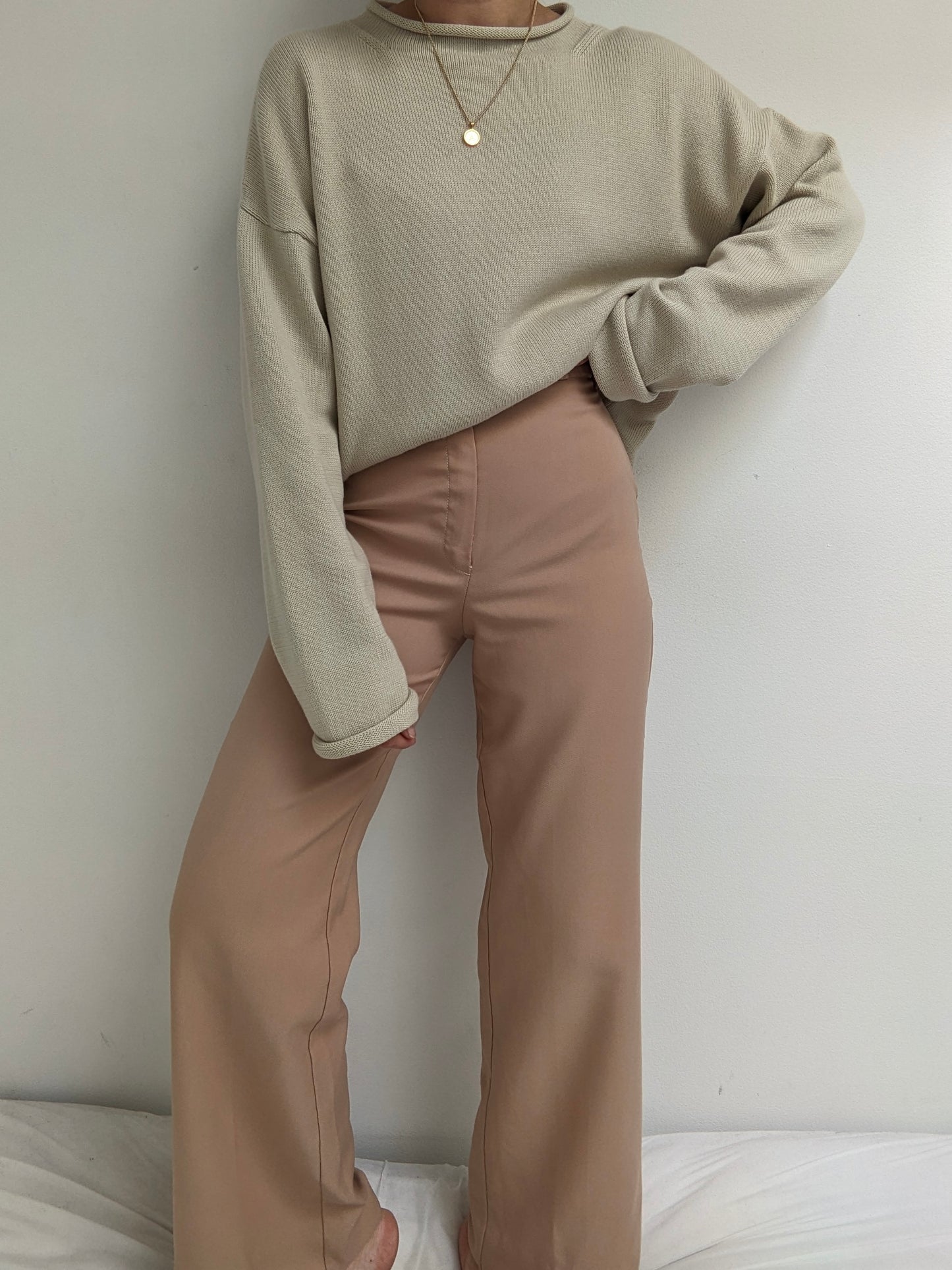 70s Twilled Wide Leg Pants