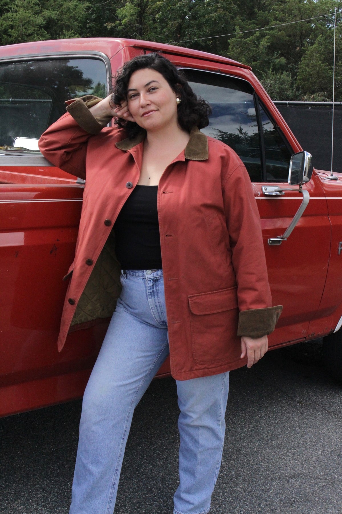 Vintage Brick Cotton Chore Coat