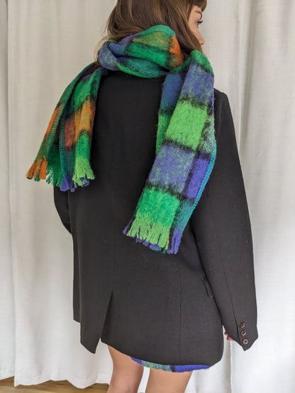 Rare Favorite Vintage Plaid Wool Mini Skirt & Scarf Set