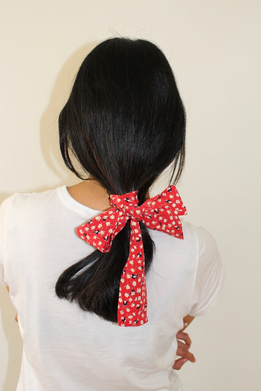 Lovely Vintage Floral Silk Hair Scarf