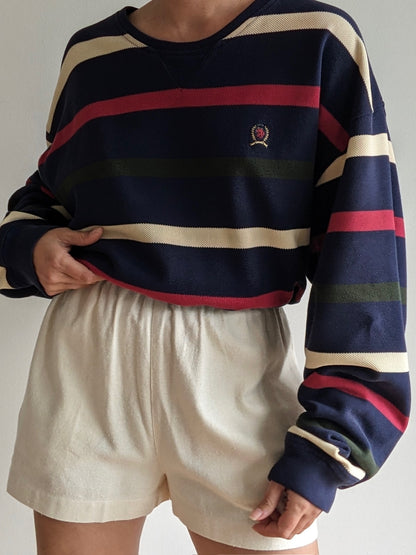 90s Tommy Hiliger Striped Pullover