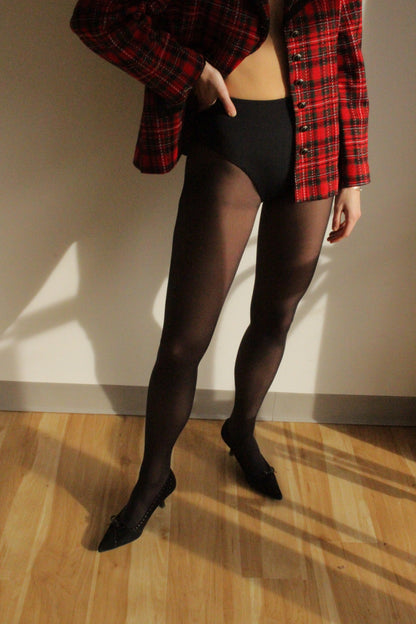 Vintage Holly Woven Plaid Blazer