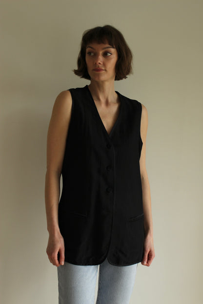 Vintage Ink Silk Vest
