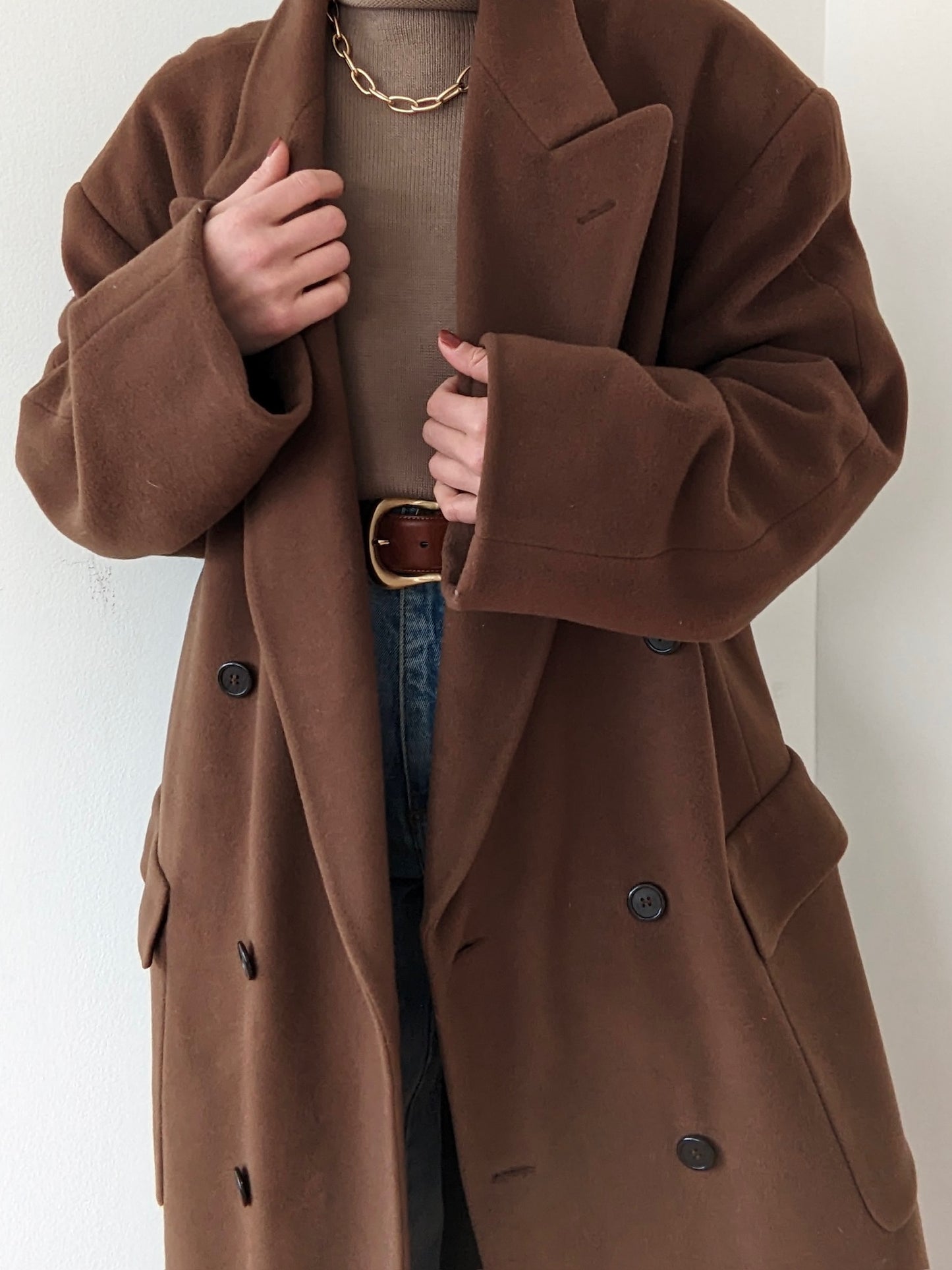 Incredible Vintage Olive Brown Cashmere Coat