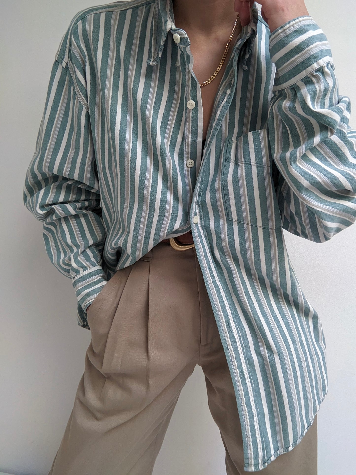 Vintage Faded Striped Shirt