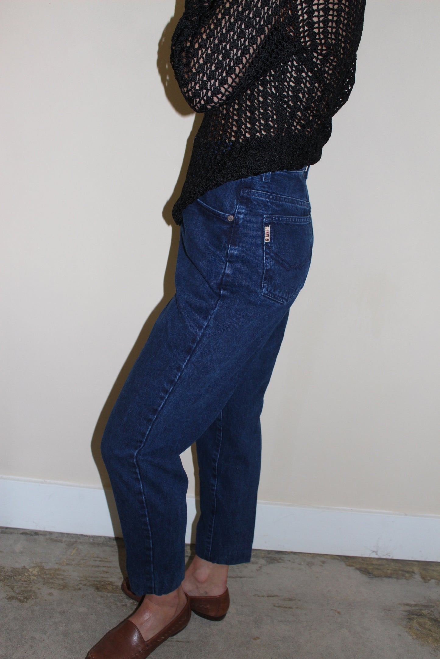 Vintage Overdyed Indigo High Rise Denim