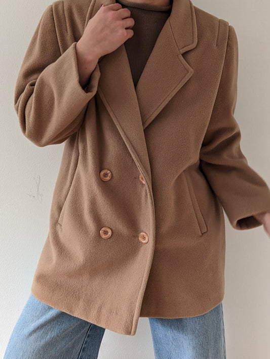 Vintage Butterscotch Wool Coat