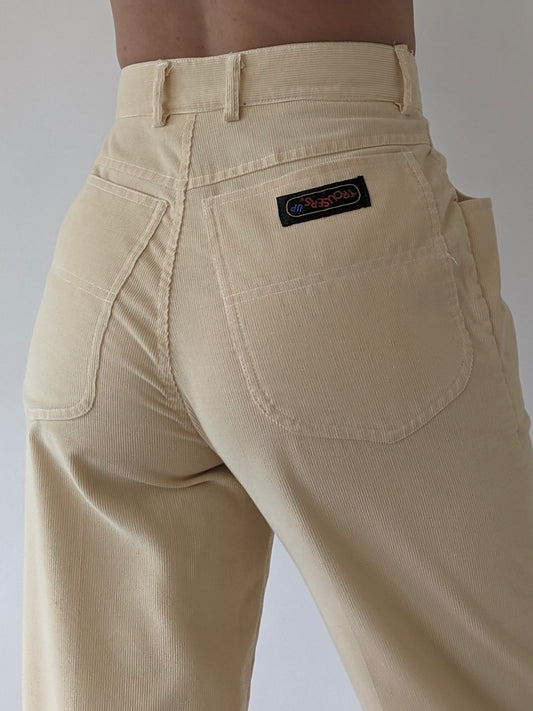 Vintage Butter Corduroy Trousers