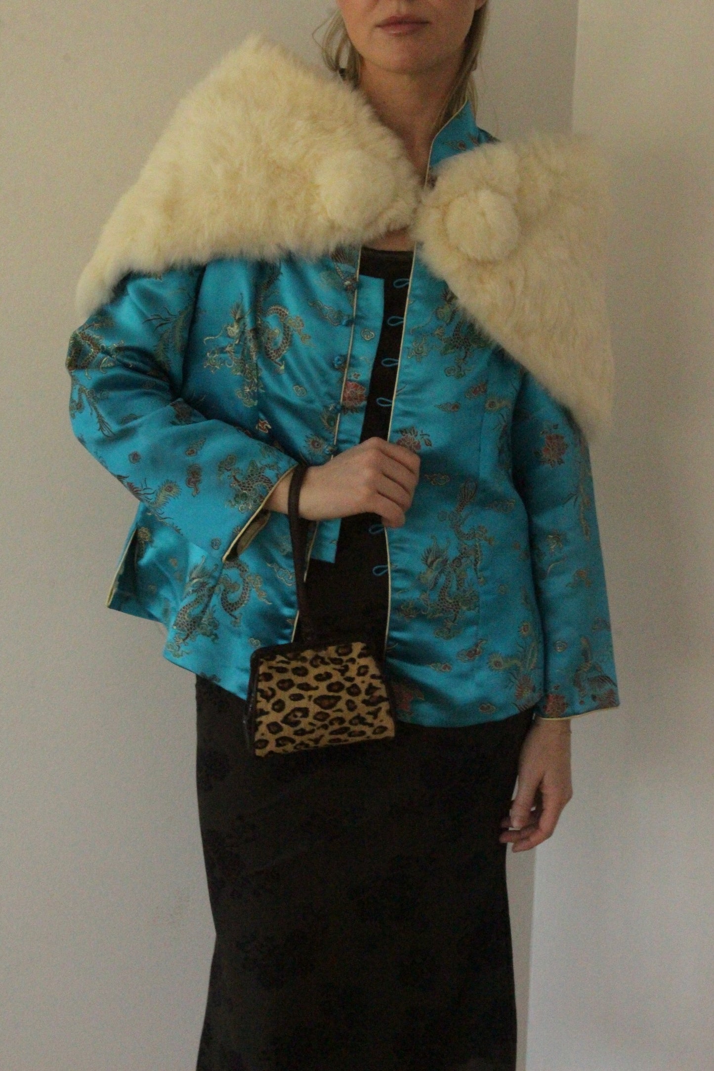 Stunning Turquoise Brocade Jacket