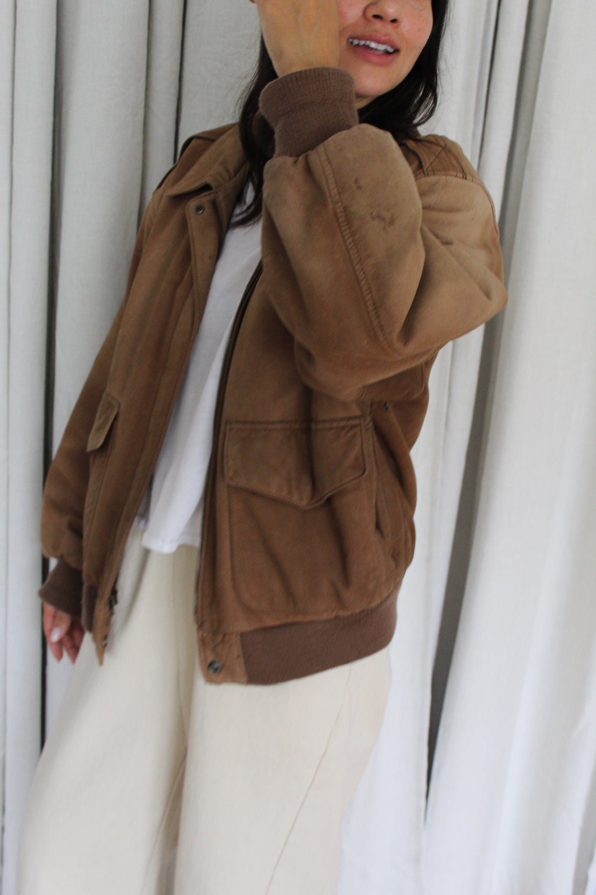 Favorite Vintage Russet Leather Bomber