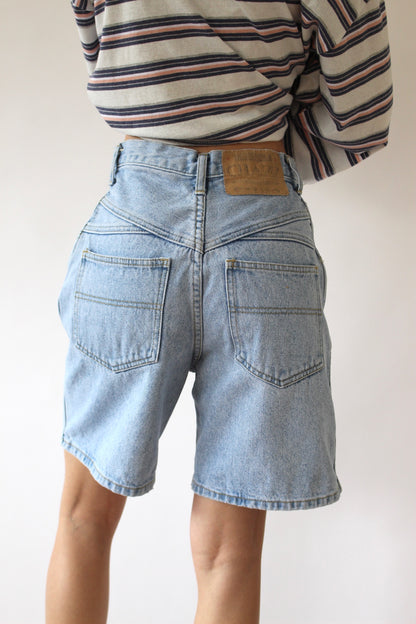 Vintage High-Rise Blue Denim Shorts