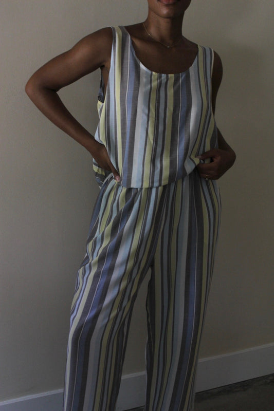 Patricia Striped Rayon Pant