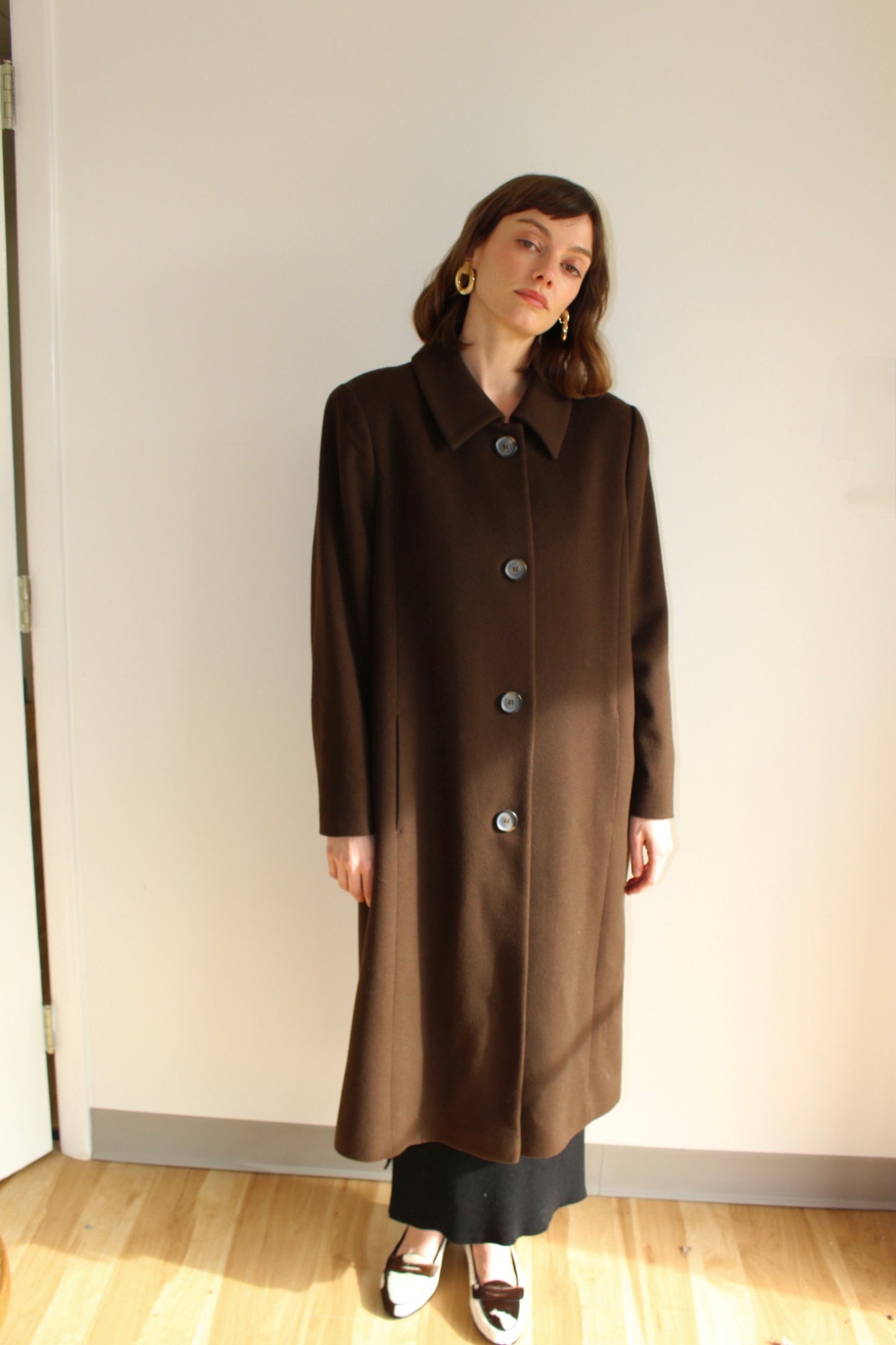 Stunning Escada Cocoa Wool & Cashmere Coat