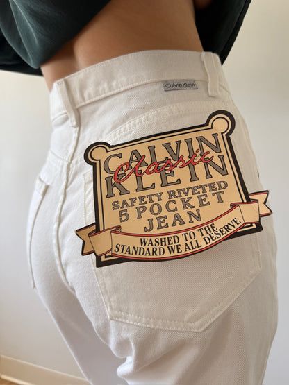 Vintage Deadstock Calvin Klein White Denim