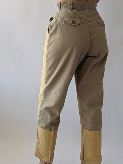 Vintage Canvas-Leg Cotton Pants