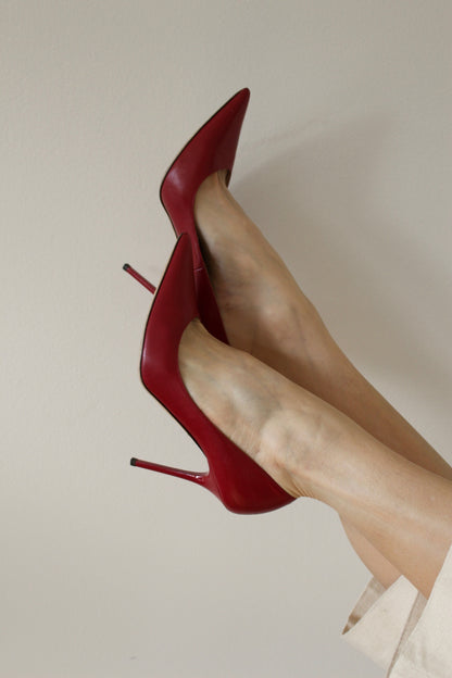 Stunning Jimmy Choo Red Leather Pumps