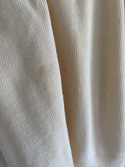 Classic Vintage Buttercream Cotton Henley