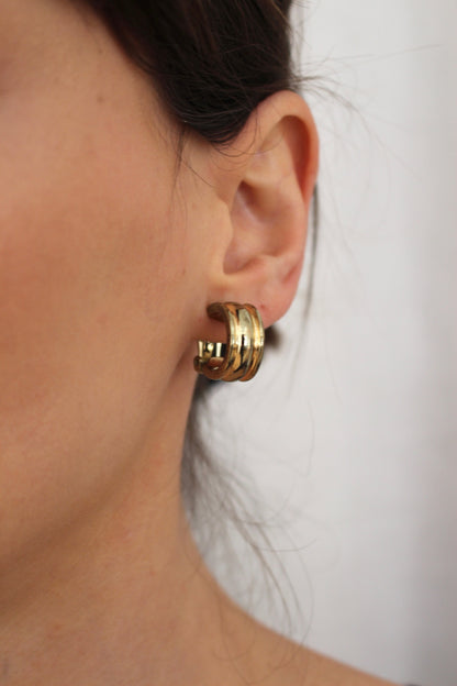 Vintage Gold-Toned Hoop Earrings