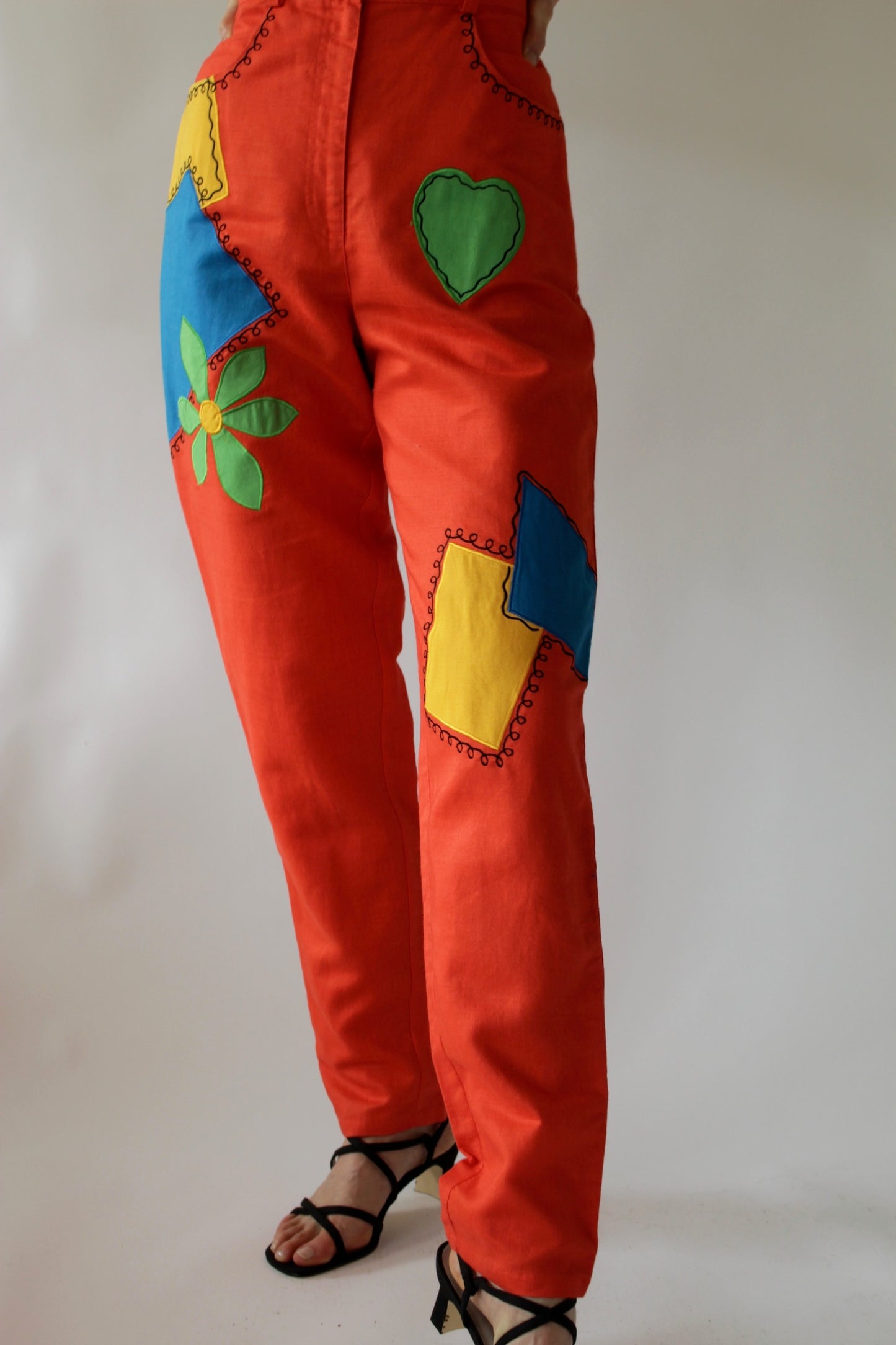 Absolute Favorite Vintage Colorful Appliqué Pants