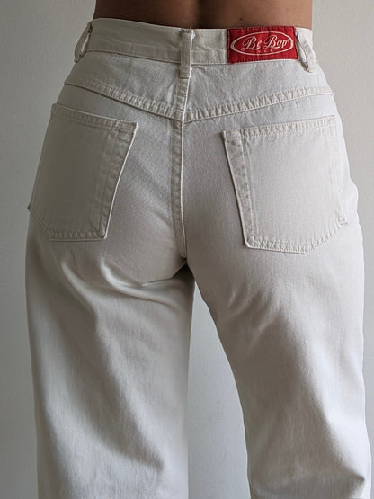 Vintage Wide Leg Button-Fly Denim