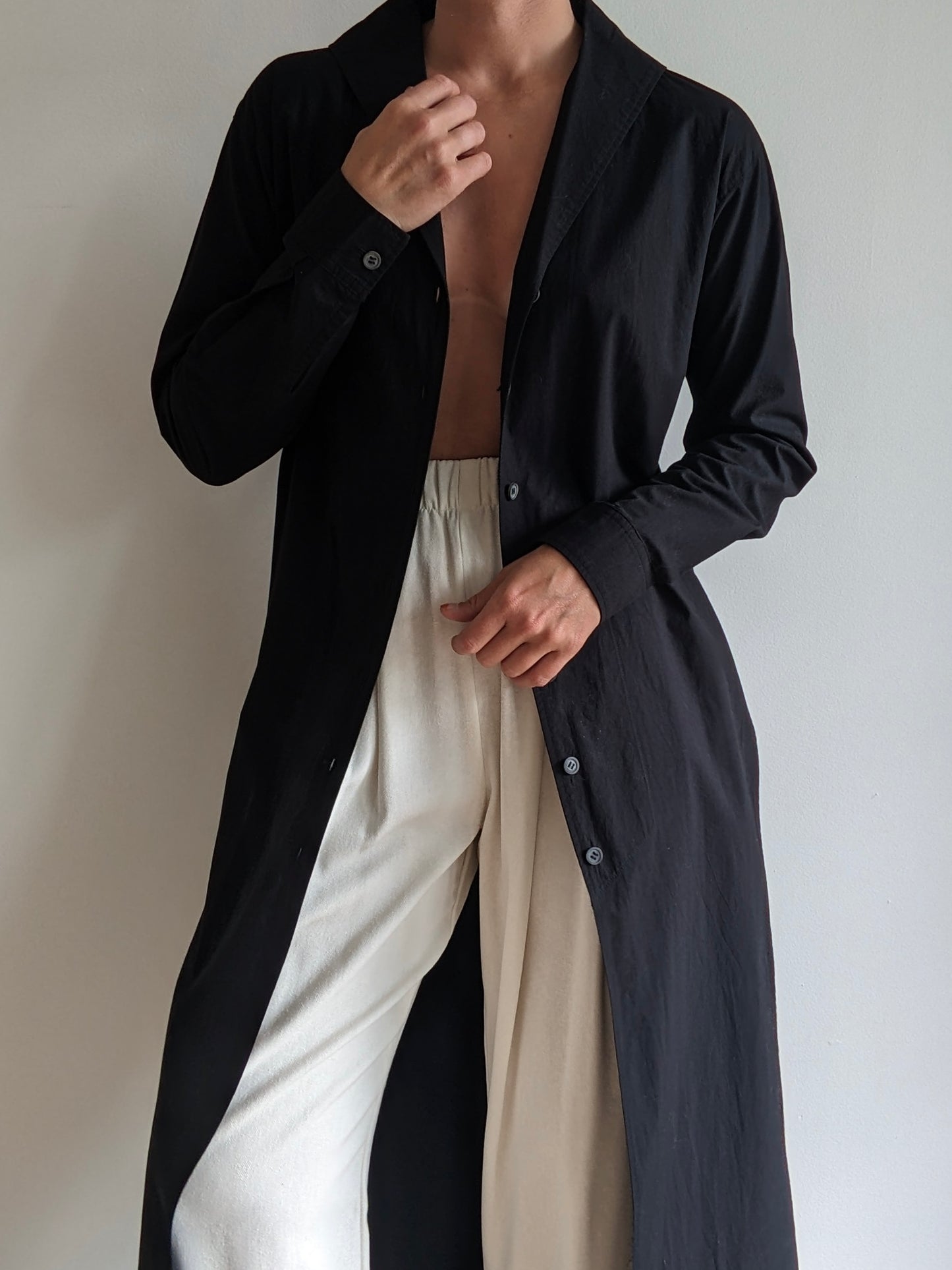 Incredible 90s Issey Miyake Belted Cotton Duster
