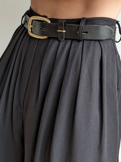 Vintage DKNY Onyx Leather Belt