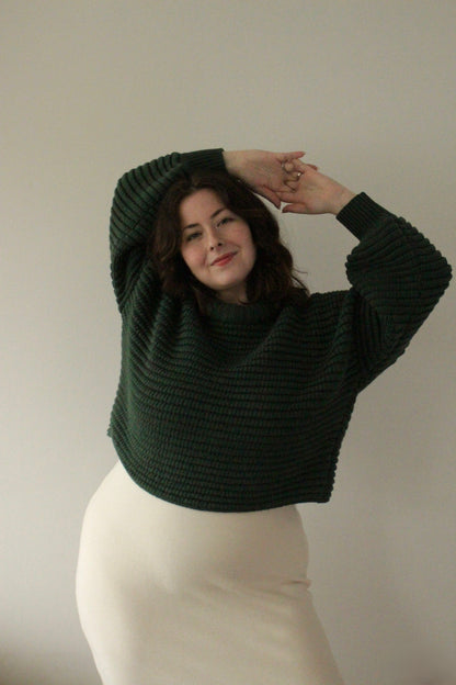 Romy Pima Cotton Balloon Sleeve Sweater