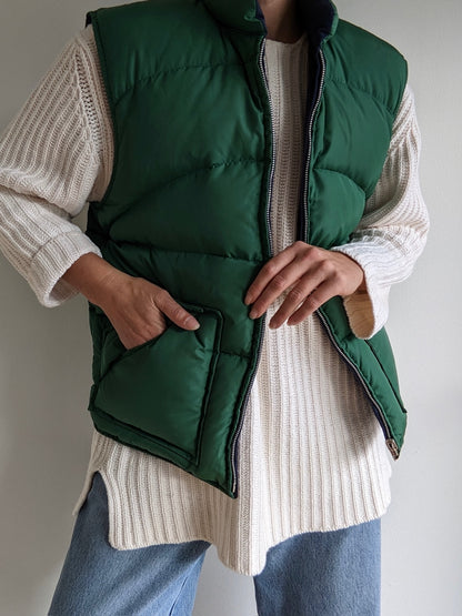 Vintage Reversible Down Puffer Vest