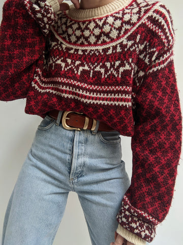 Vintage Fair Isle Wool Sweater